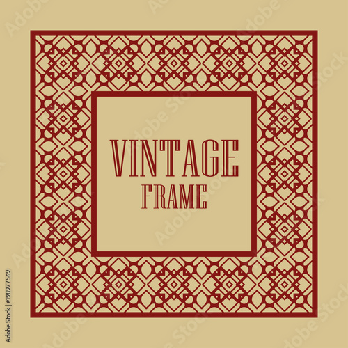 Vintage ornamental frame