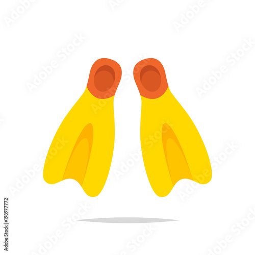 Diving fins vector illustration
