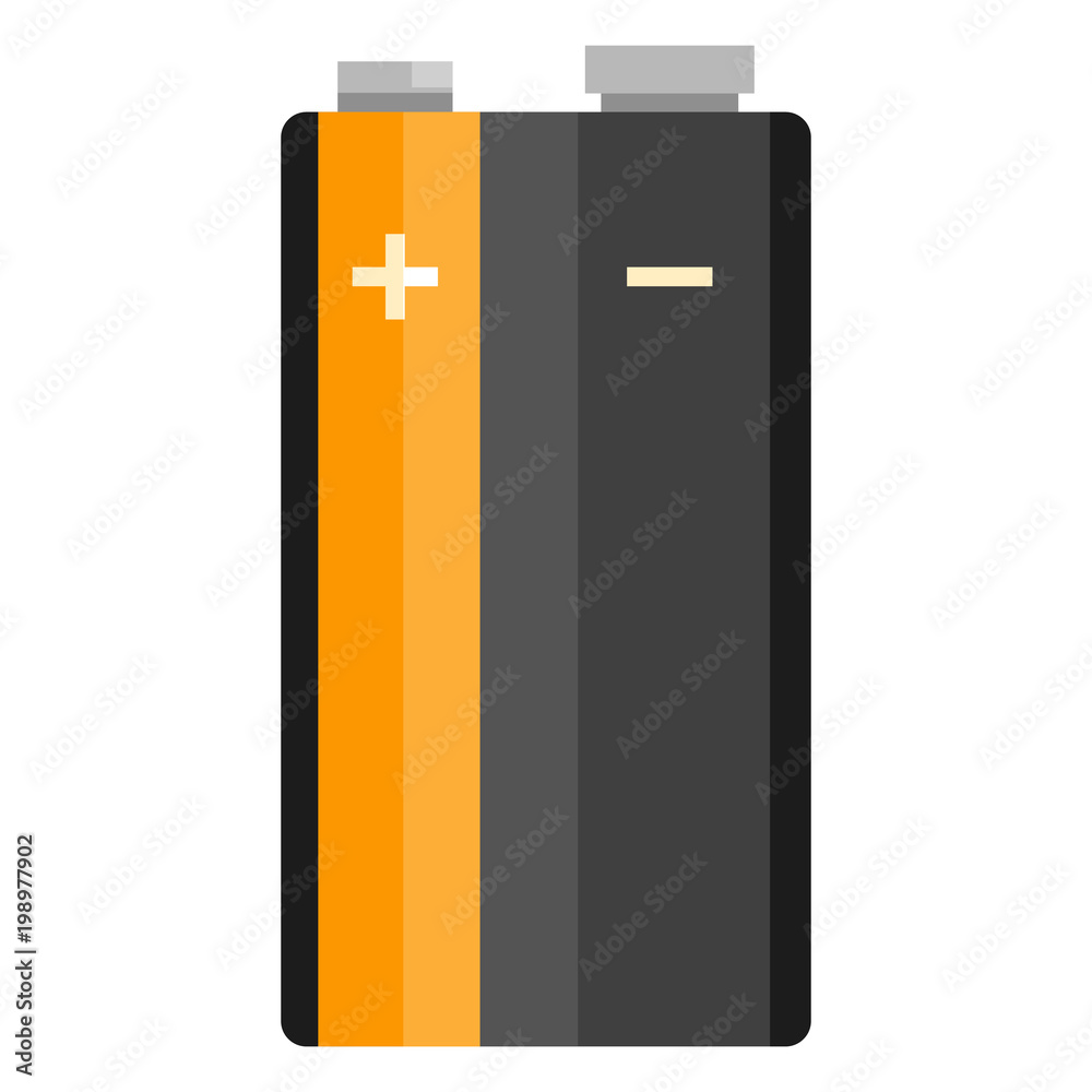 Vector Flat Icon of PP3 Type Battery