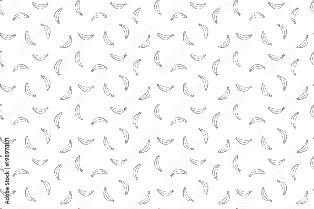 Vector banana pattern. Banana seamless background
