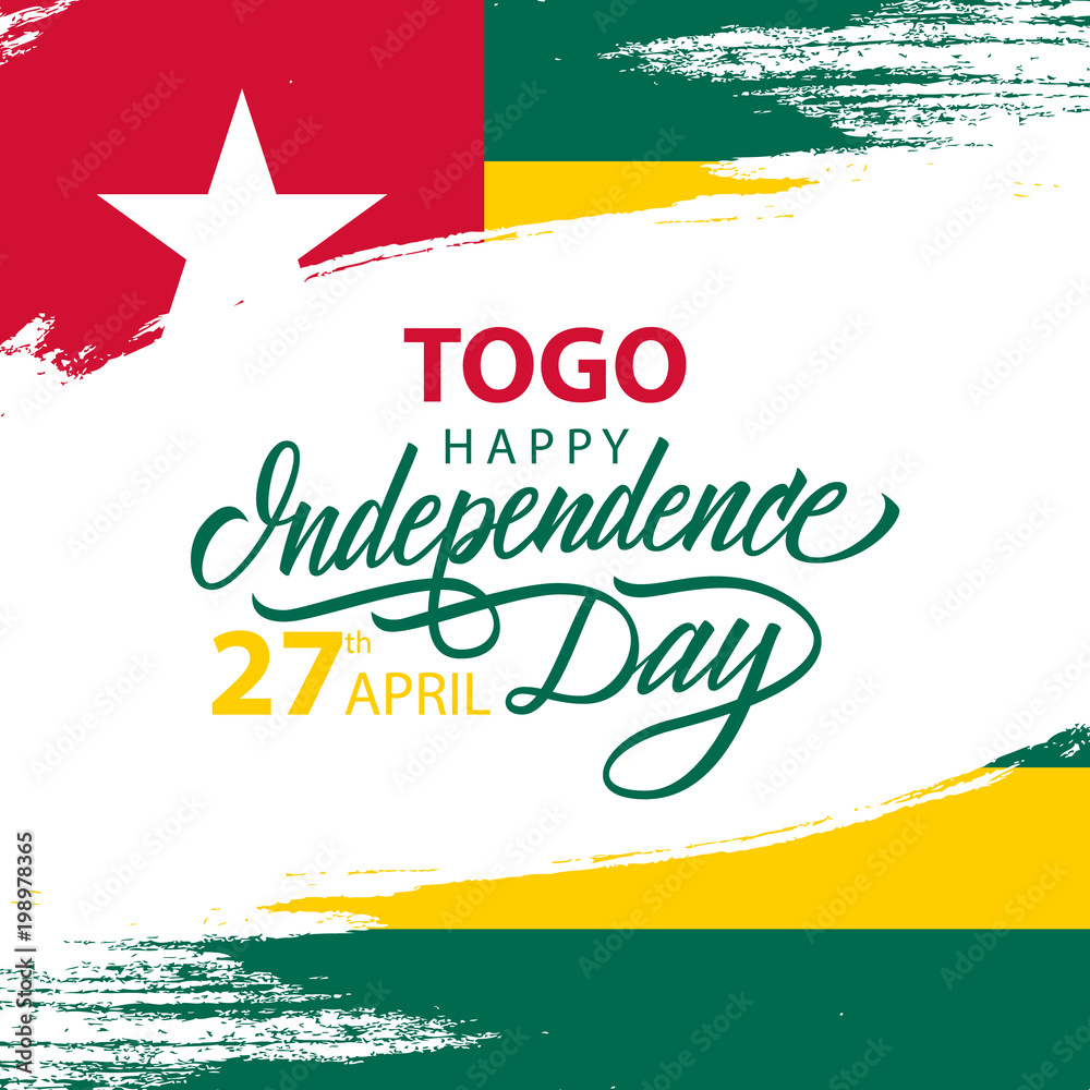 Togo Happy Independence Day, april 27 national holiday celebrate card