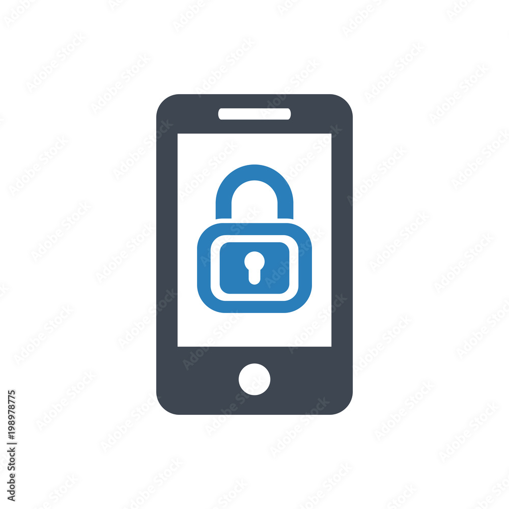 Fototapeta premium Mobile Lock Icon