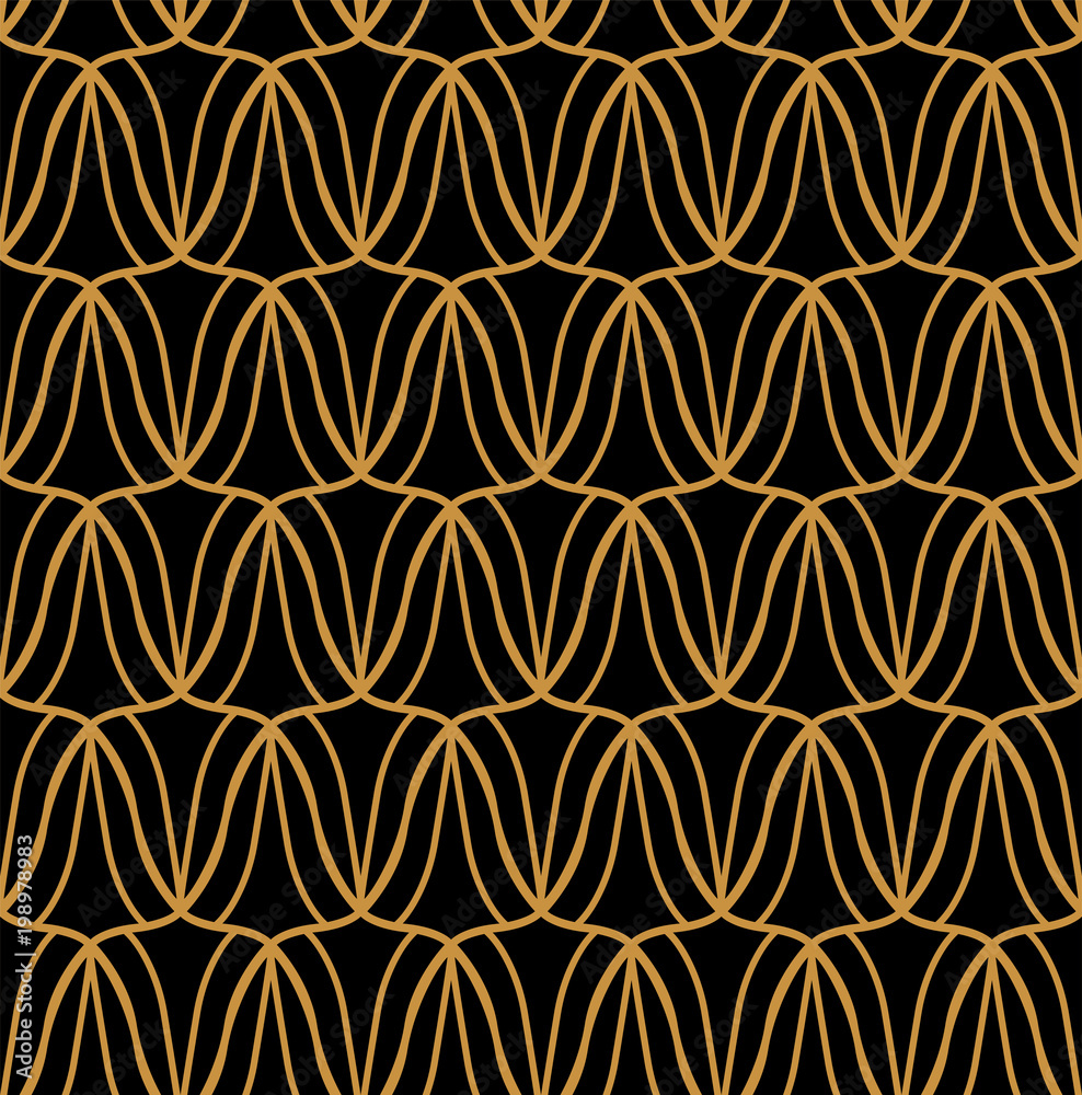 Fototapeta Abstract Seamless Art Deco Pattern. Stylish geometric antique background.