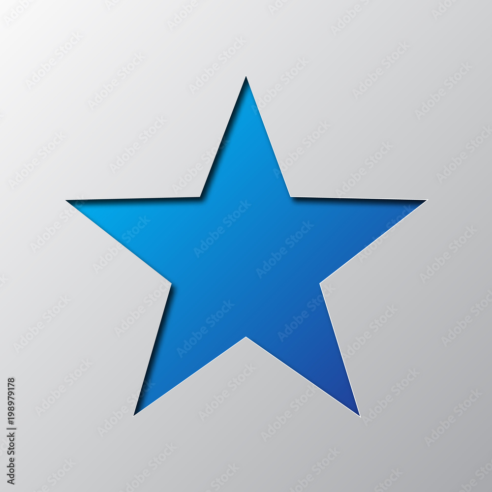 Star cut from paper. Vector illustration Star cut from paper. Vector illustration