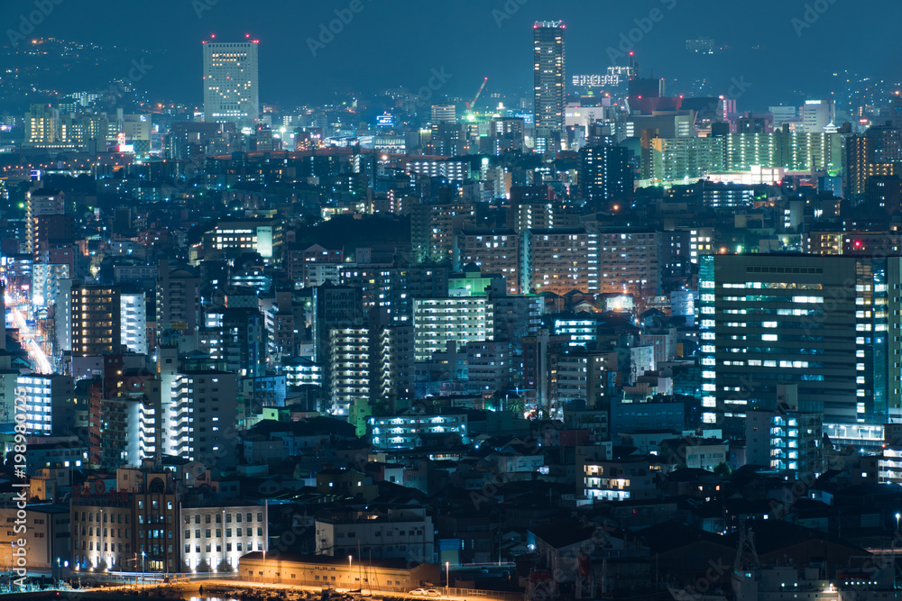 Naklejka premium 地方都市夜景