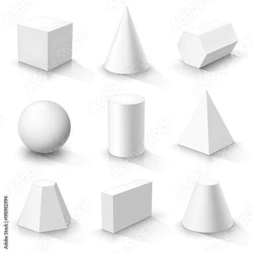 Set of basic 3d shapes