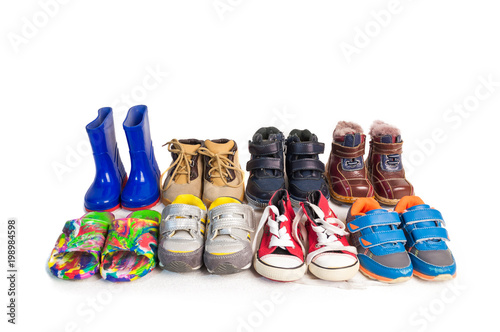 Children's shoes for different weather and time of year
