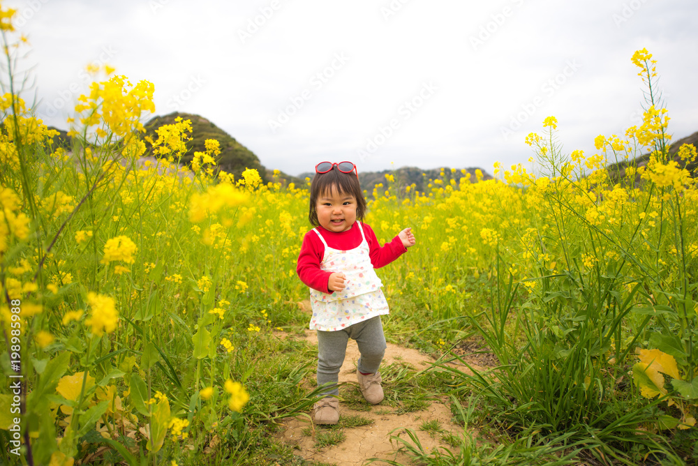 ・菜の花・サングラス・公園