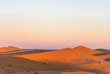 Berber at sunrise on the sand dunes