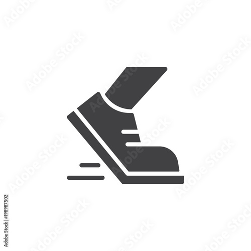 Running shoes vector icon. filled flat sign for mobile concept and web design. Jogging simple solid icon. Symbol, logo illustration. Pixel perfect vector graphics