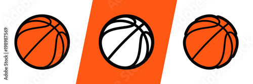Basketball logo vector icon for streetball championship tournament, school or college team league. Vector flat basket ball symbol for basketball fan club