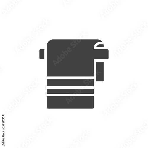 Towel vector icon. filled flat sign for mobile concept and web design. Bathroom towel simple solid icon. Symbol, logo illustration. Pixel perfect vector graphics