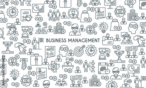 Business management line banner