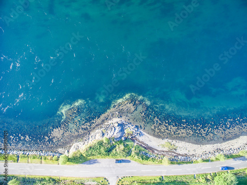 Aerial view of Loch Creran by the Loch Creran bridge photo