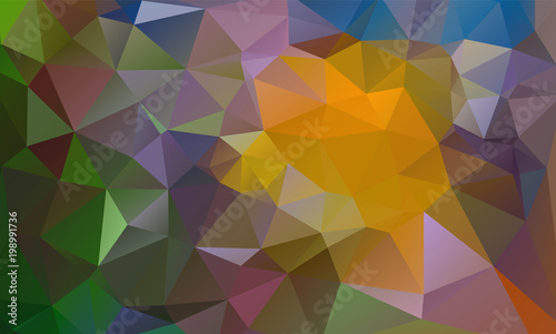 Abstraction. Low poly. Background. Squares and triangles.