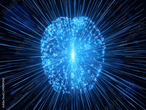 Human brain. Abstract technology background. Vector illustration
