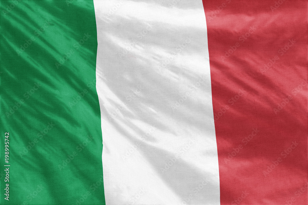 Flag of Italy full frame close-up