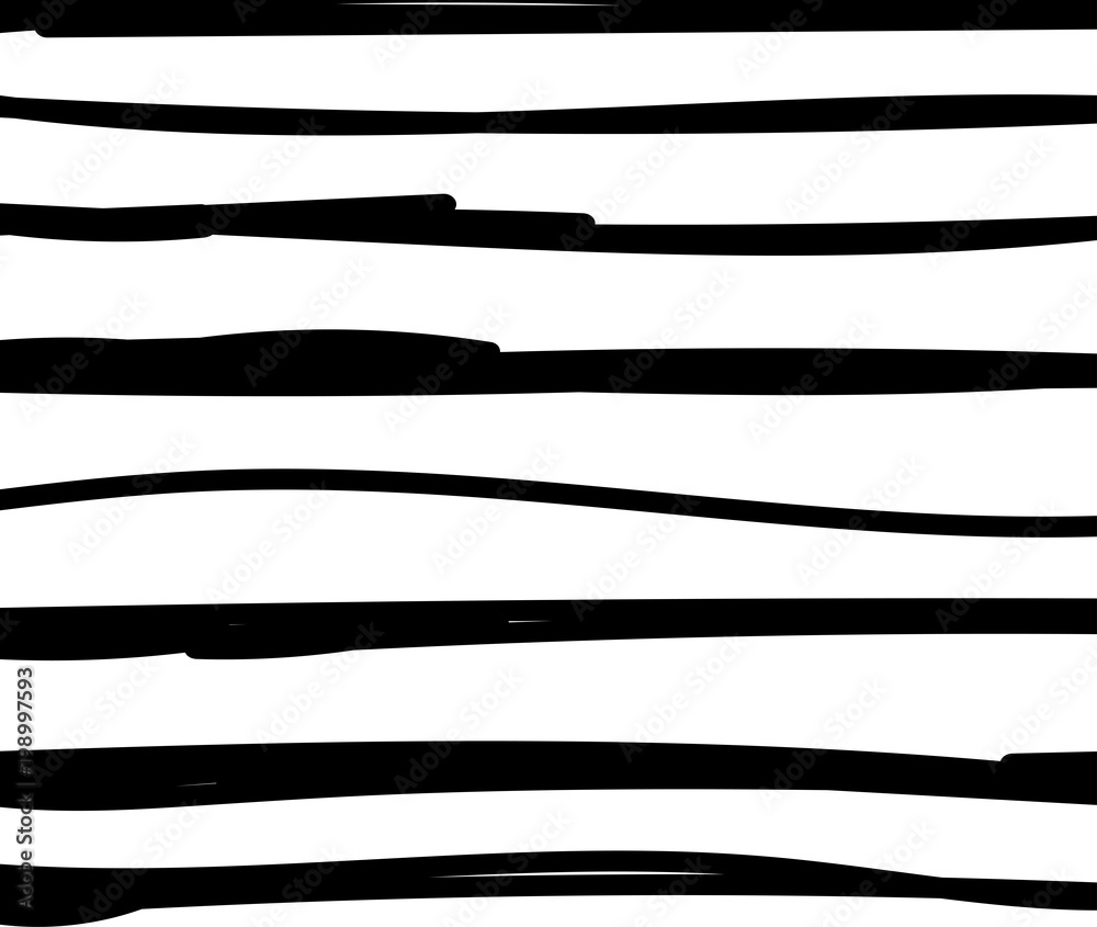 Black and white simple background with handpainted lines and stripes. Striped texture. Stylish design