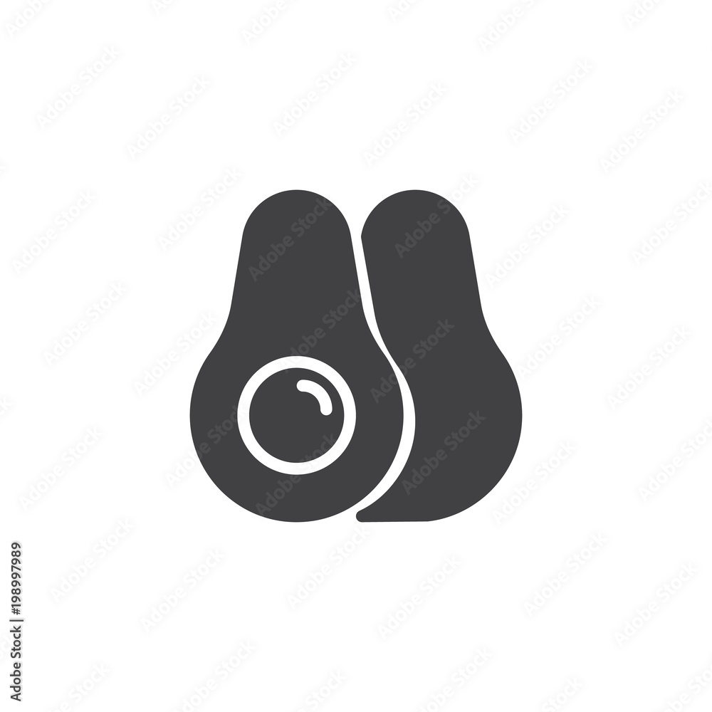 Avocado vector icon. filled flat sign for mobile concept and web design. Tropical fruit simple solid icon. Symbol, logo illustration. Pixel perfect vector graphics Avocado vector icon. filled flat sign for mobile concept and web design. Tropical fruit simple solid icon. Symbol, logo illustration. Pixel perfect vector graphics