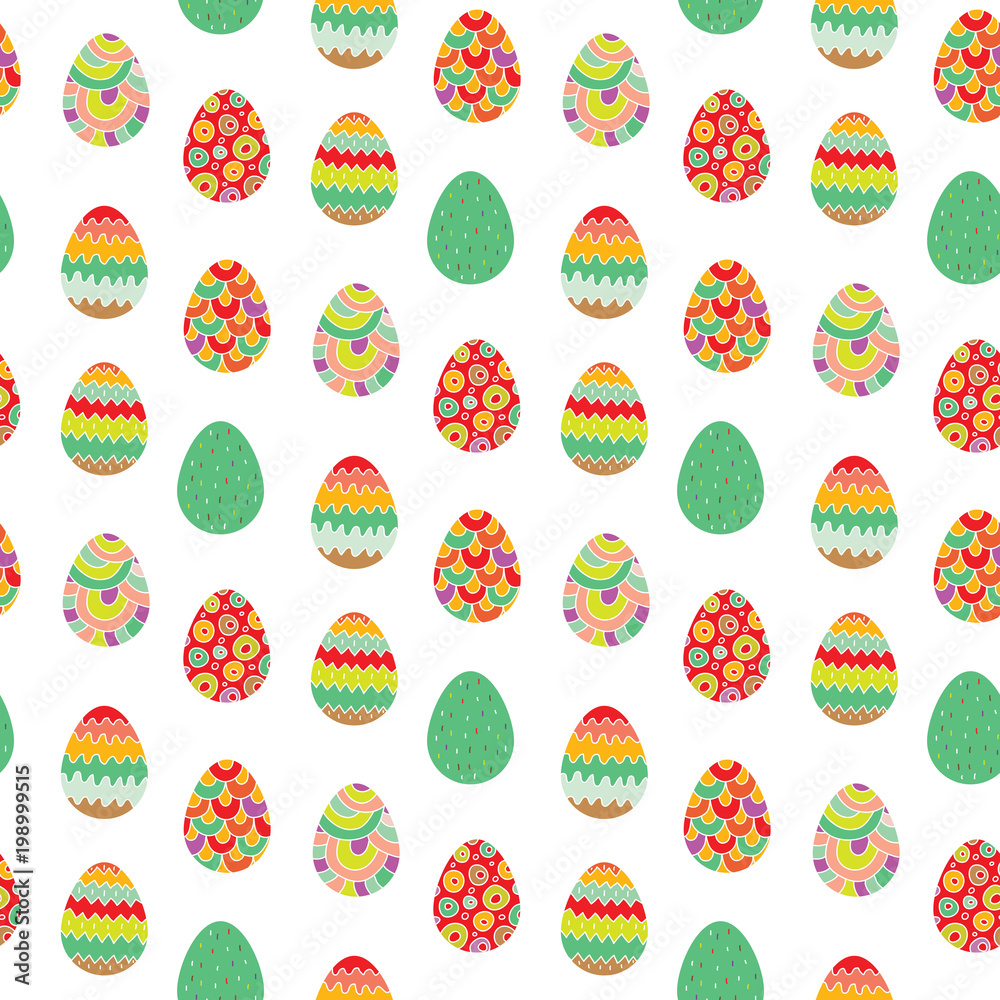 Cute easter seamless pattern