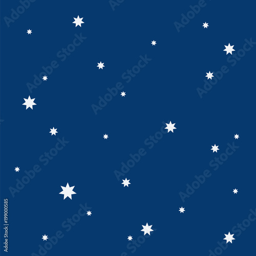 Beautiful simple night starry sky seamless pattern