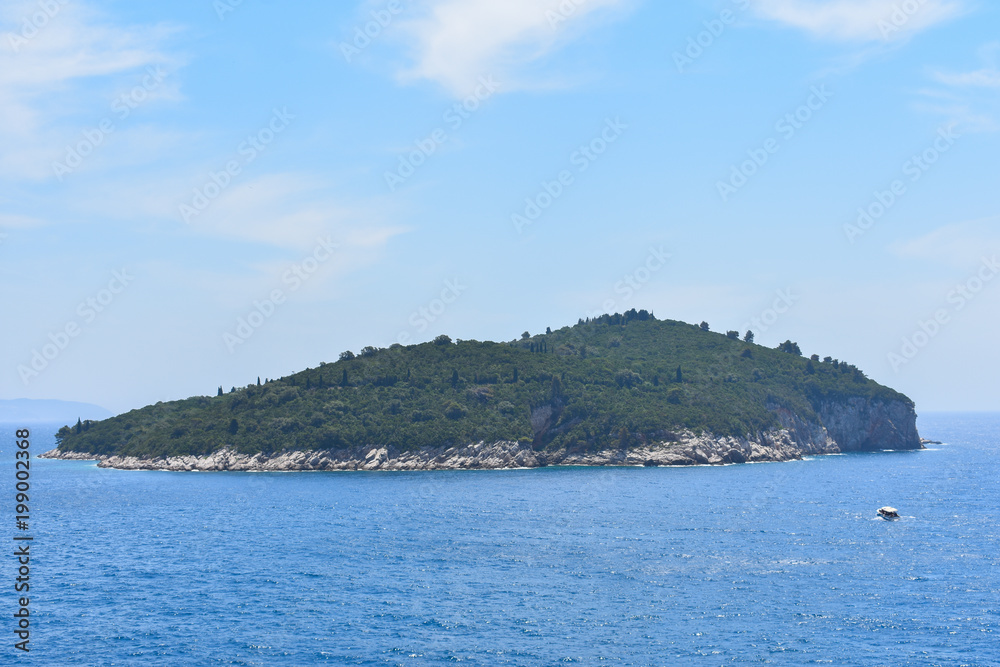 Lokrum island in Dubrovnik in a beautiful summer day, Croatia
