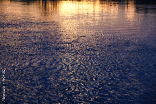 Sonnenuntergang Fluss Wasser
