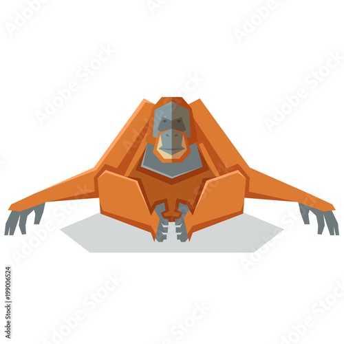 FLat geometric orangutan