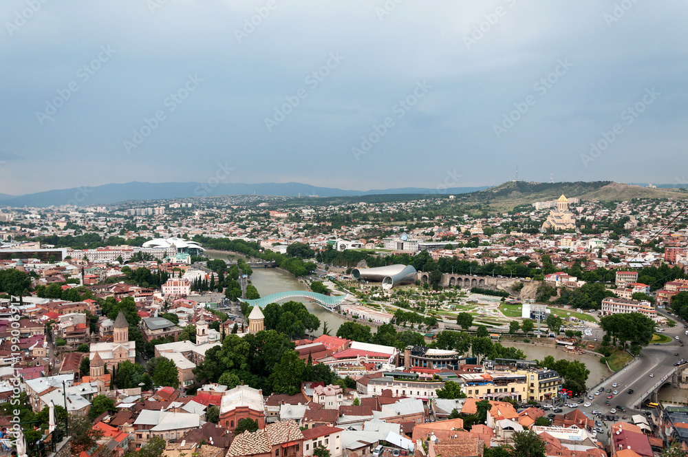 Beautiful panoramic view of Tbilisi, Georgia