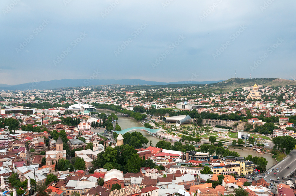 Beautiful panoramic view of Tbilisi, Georgia