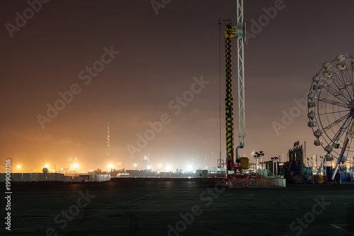 Ferris Wheel in Dubai, night photo