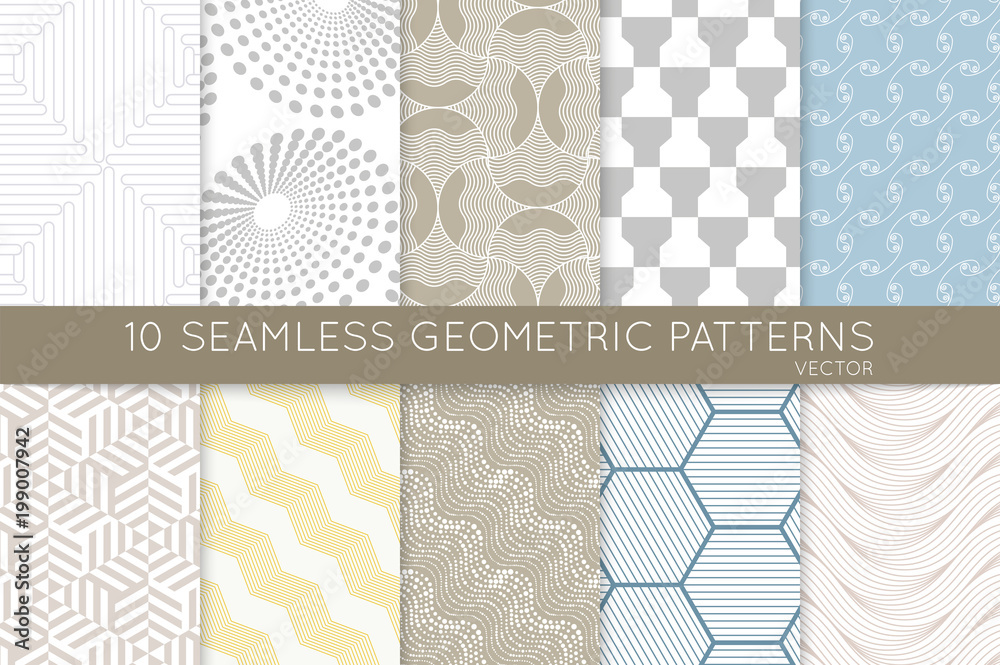 Collection of seamless patterns