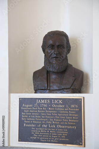 James Lick founder of the Lick Observatory, California photo