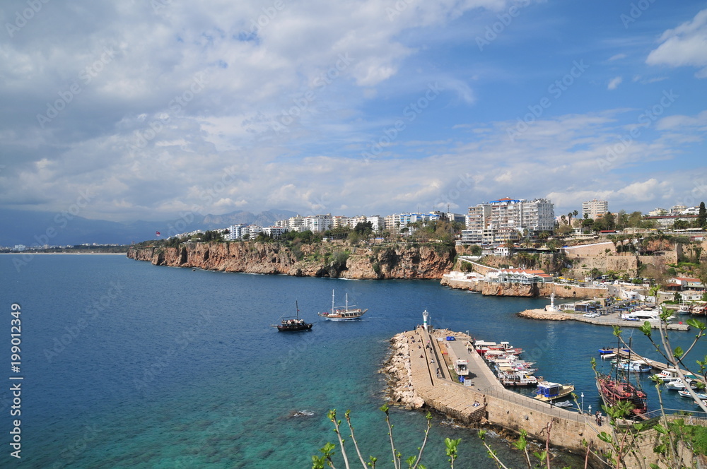 Fotografie Old harbour in Antalya, Turkey