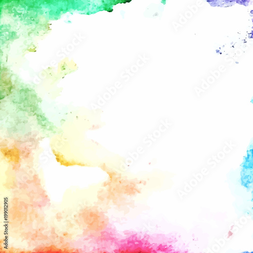 vector watercolor multicolored splashes abstract background