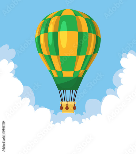Flat hot air balloon