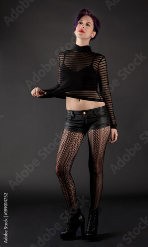 patterned tights with shorts