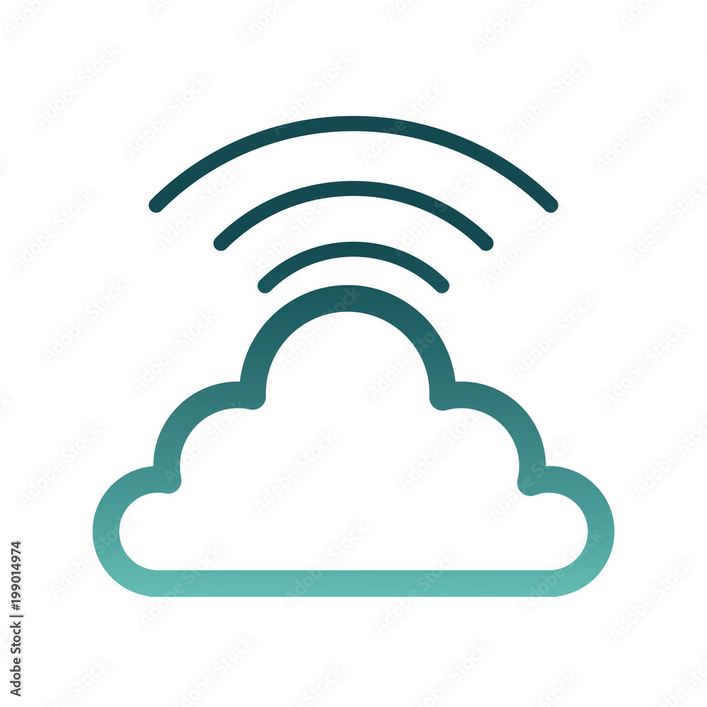 cloud computing with wifi signal vector illustration design cloud computing with wifi signal vector illustration design