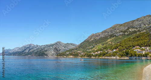 View of the shore of the Adriatic Sea, Brela, Croatia