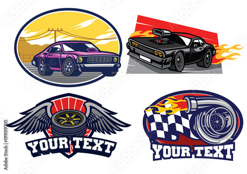 badge muscle car set