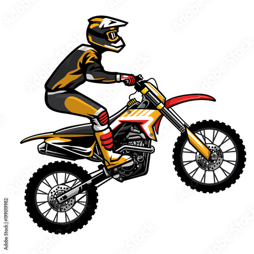 motocross rider jumping