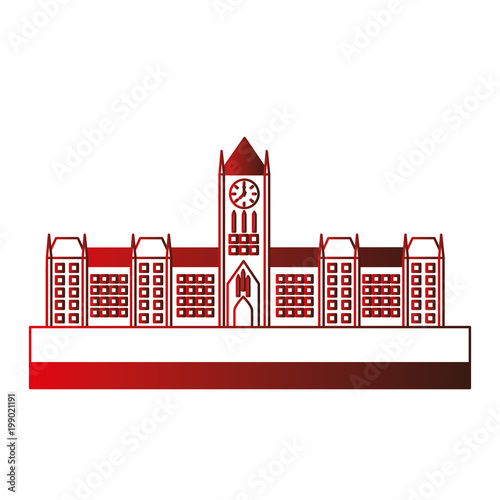 ottawa canada parliament building facade vector illustration design