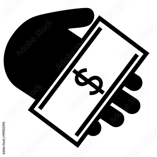 Money dollar hand
