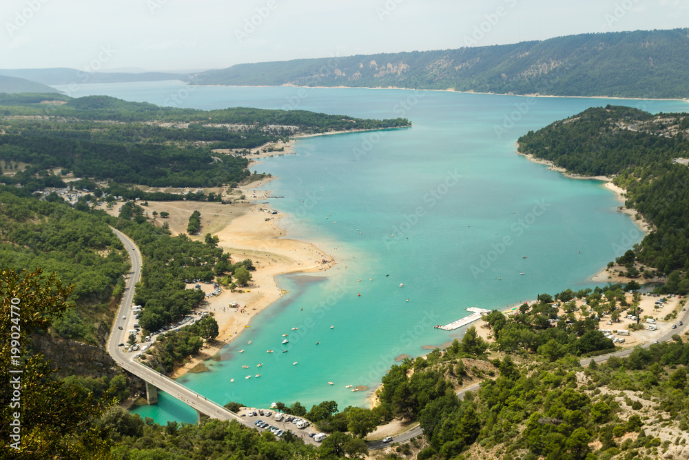 Obraz premium Beautiful landscape of St Croix lake, in the Gorges du Verdon, Provence, France
