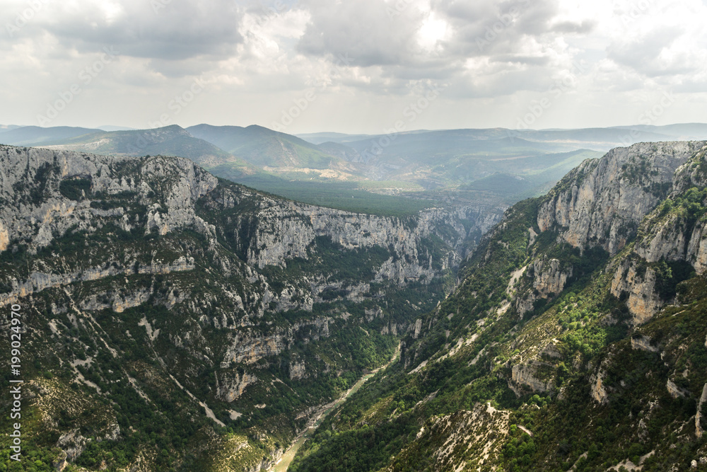 Gorges du Verdon, panorama view of the canyon, Provence, France
