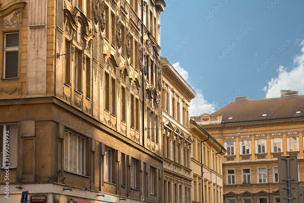 historical house facade in Prague