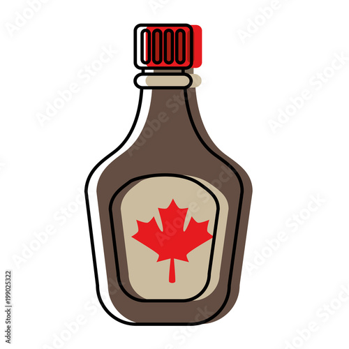 bottle syrup maple icon vector illustration design