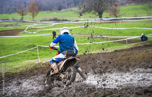 Cuadro en lienzo enduro/motard dans la boue