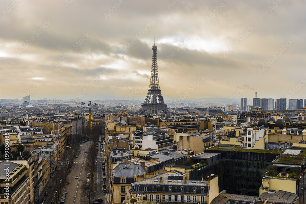 Eiffel Tower After Rain In Paris