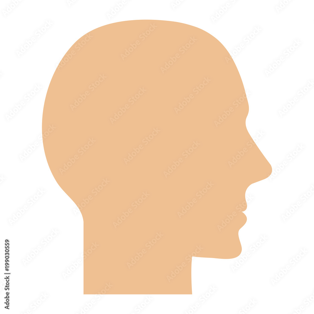 human head profile icon vector illustration design